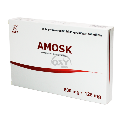 product-Amosk (Amoxic, Clavul.) 500 mg + 125 mg № 14 tabletkalar