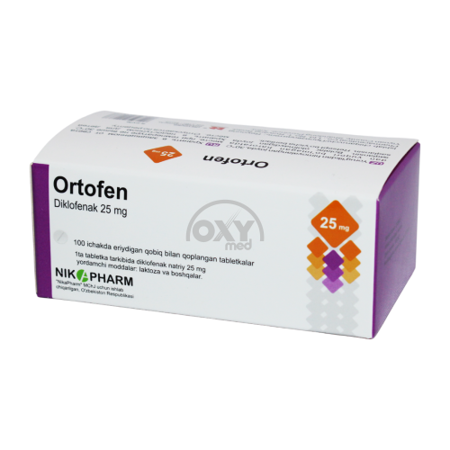 product-Ortofen 25 mg No 100 tabletka.