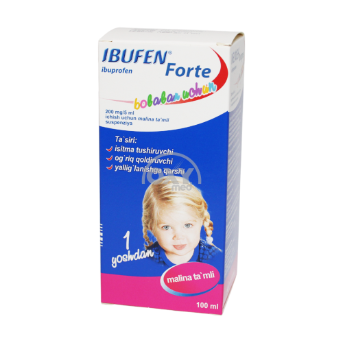 product-Ibufen Forte 200 mg/5 ml 100 ml malina suspenziyasi d/p