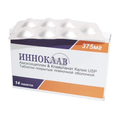 product-ИННОКЛАВ-375 таблетки 250мг+125мг №14
