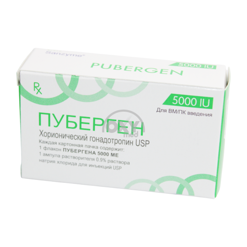 product-Пуберген 5000 МЕ №1 лиоф. порошок для приг. раствора для инъекций
