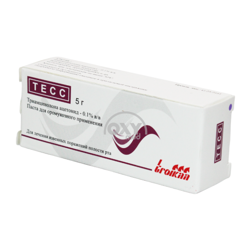 product-Tashqi foydalanish uchun Tess 0,1% 5g pastasi. eslatmalar