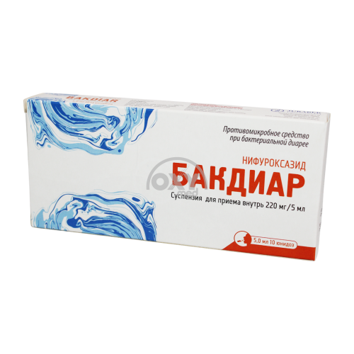product-Bakdiar 220 mg/5 ml Og'iz orqali yuborish uchun № 10 suspenziyasi