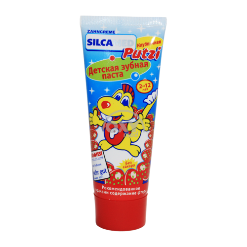 product-Зубная паста-гель детская Silcamed Putzi клубника 75 мл