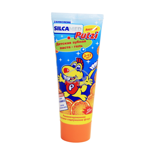 product-Bolalar uchun tish pastasi-gel Silcamed Putzi apelsin 75ml