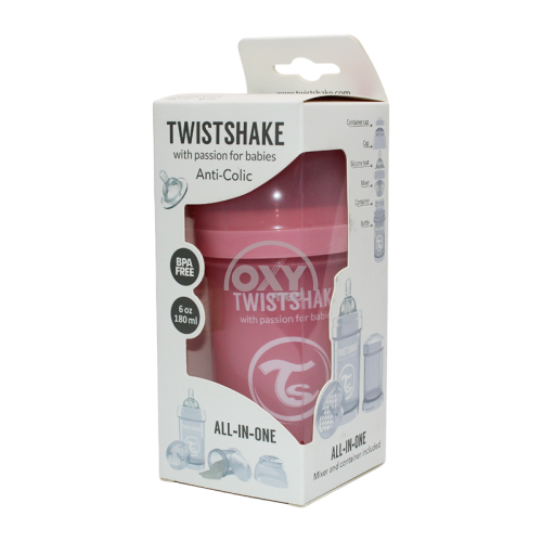 product-Бутылочка антиколиковая Twistshake розовая 180 мл