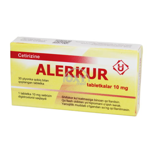 product-Alercur 10 mg № 30 tabletkalari