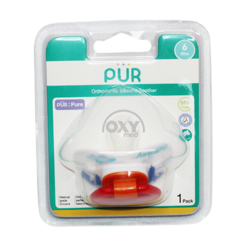 product-Соска-пустышка Pur силиконовая ортодонтическая 6 месяцев+