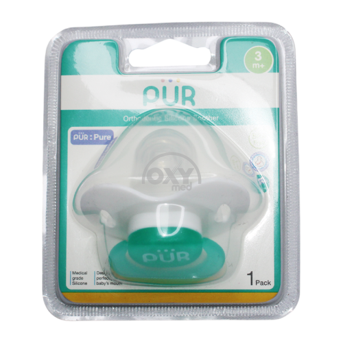 product-Соска-пустышка Pur силиконовая ортодонтическая 3 месяцев+