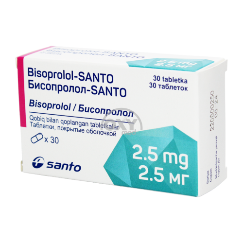 product-Bisoprolol-Santo 2,5 mg № 30 tabletkalari