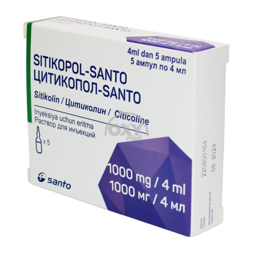 product-Citicopol-Santo 1000mg/4ml 4ml №5 in'ektsiya uchun eritma