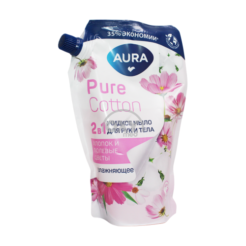 product-Suyuq sovun Aura 2in1 Paxta dala gullari 450ml
