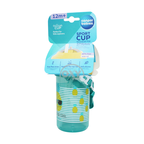 product-Поильник Canpol с силиконовым носиком-трубочкой (желтый) 12+ месяцев 400 мл