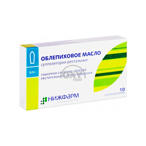 product-Облепиховое масло 500 мг №10 суппозитории ректальные