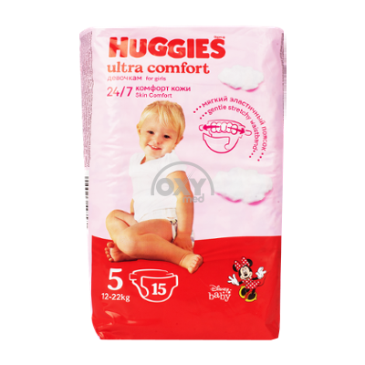 product-Huggies Ultra Comfort tagliklari qizlar uchun №5 №15 o'lchamli