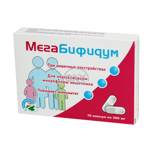 product-Mega Bifidum qopqoqlari. 300 mg № 10