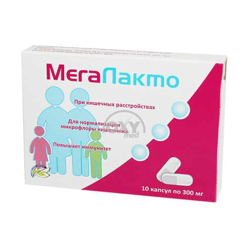 product-Mega Lacto kapsulalari. 300 mg № 10
