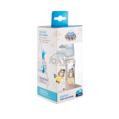 product-Бутылочка антиколиковая "Canpol" Bonjour голубая 120 мл