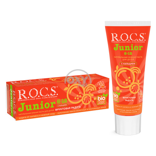 product-Зубная паста ROCS Junior 6-12 фруктовая радуга 74 г