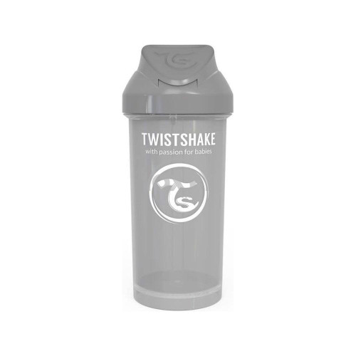 product-Поильник-непроливайка с трубочкой Twistshake серый 6+ месяцев 360 мл