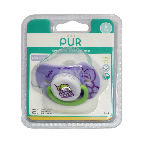 product-Соска-пустышка Pur силиконовая ортодонтическая 6 месяцев+